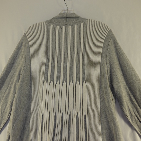 Stitch Fix Lety & Me Women's Cardigan sweater Grey white NWT size XXL - Picture 7 of 10